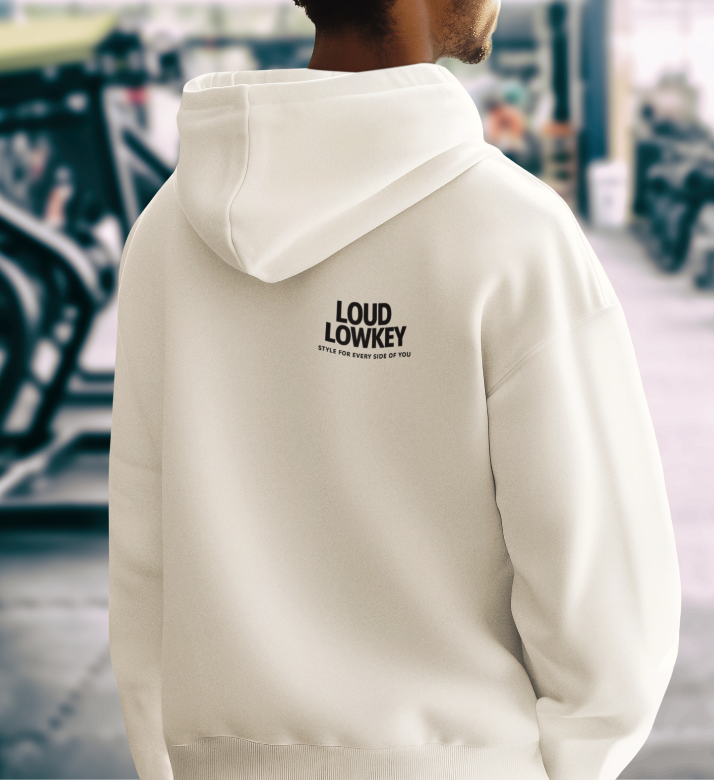 BLACK LOGO - Fluffy Boxcut Hoodie | Lowkey
