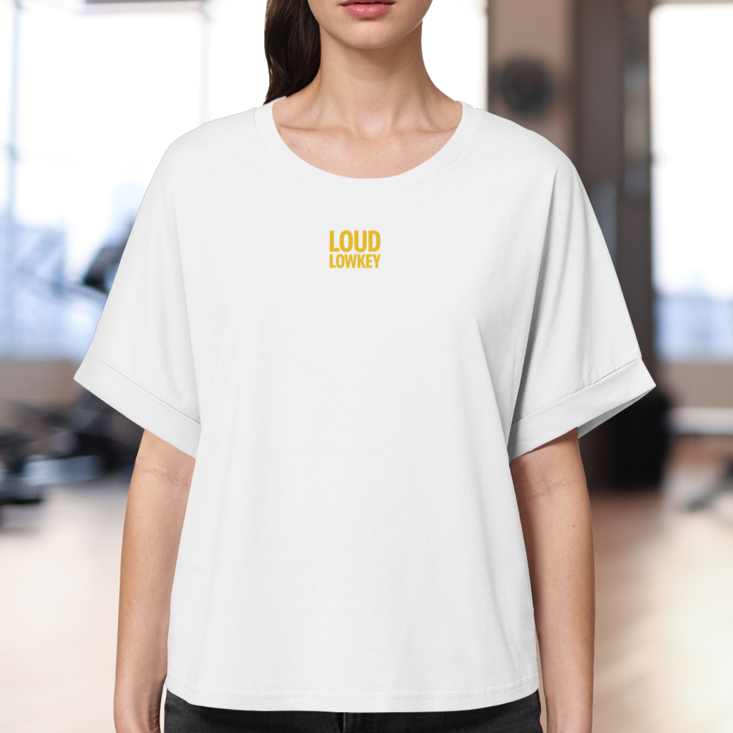 POWER IN PEACE - Ladies Rolled Sleeves T-Shirt | Loud