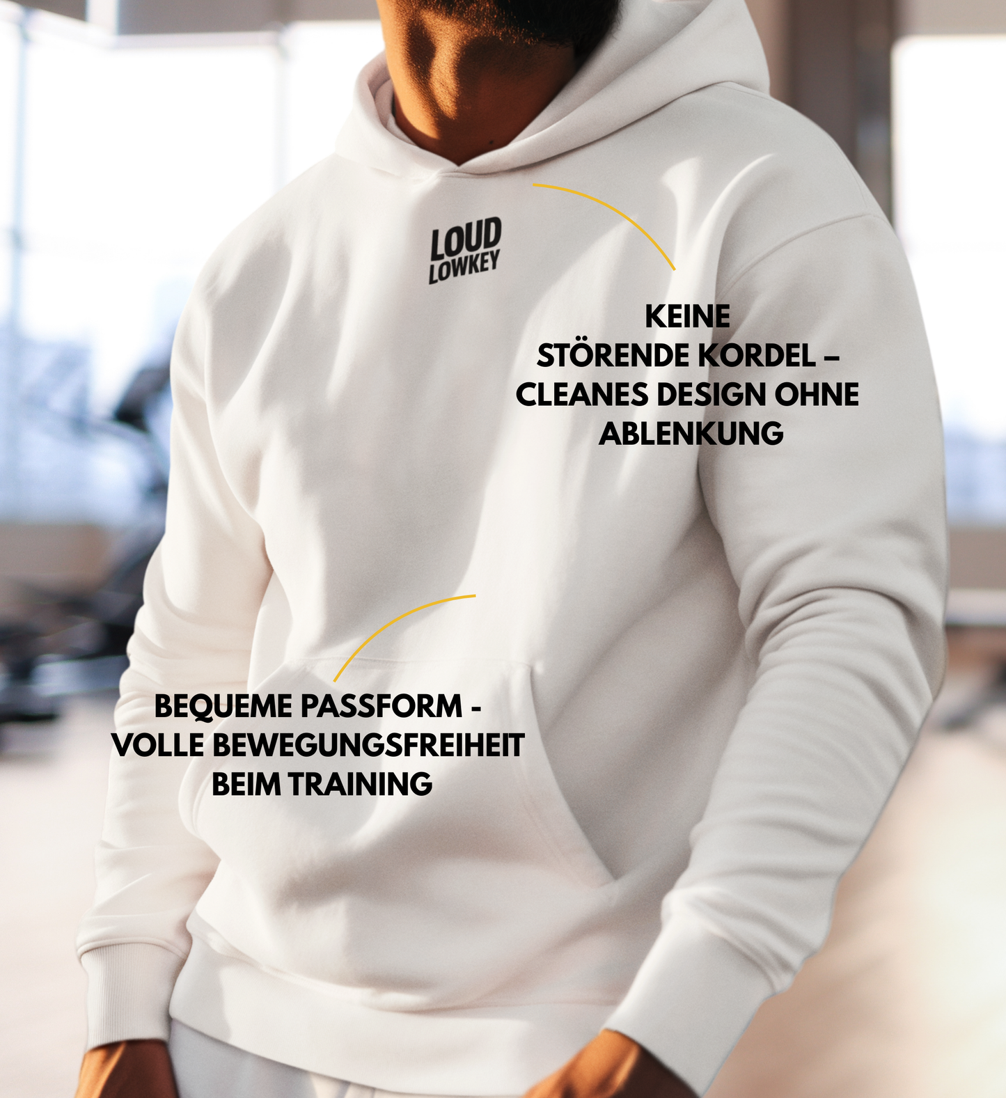 BLACK LOGO - Fluffy Boxcut Hoodie | Lowkey