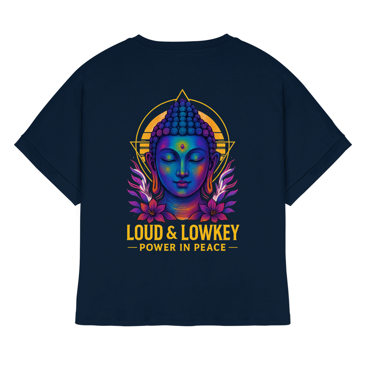 POWER IN PEACE - Ladies Rolled Sleeves T-Shirt | Loud