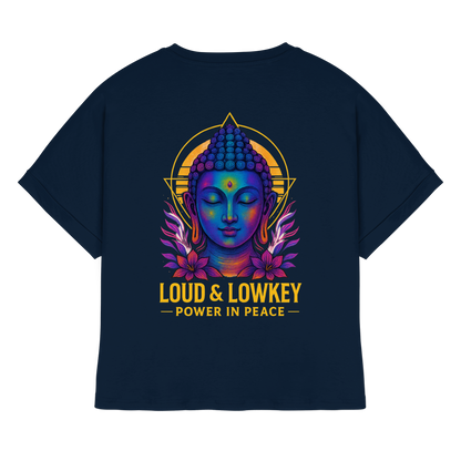 POWER IN PEACE - Ladies Rolled Sleeves T-Shirt | Loud