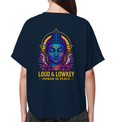 POWER IN PEACE - Ladies Rolled Sleeves T-Shirt | Loud