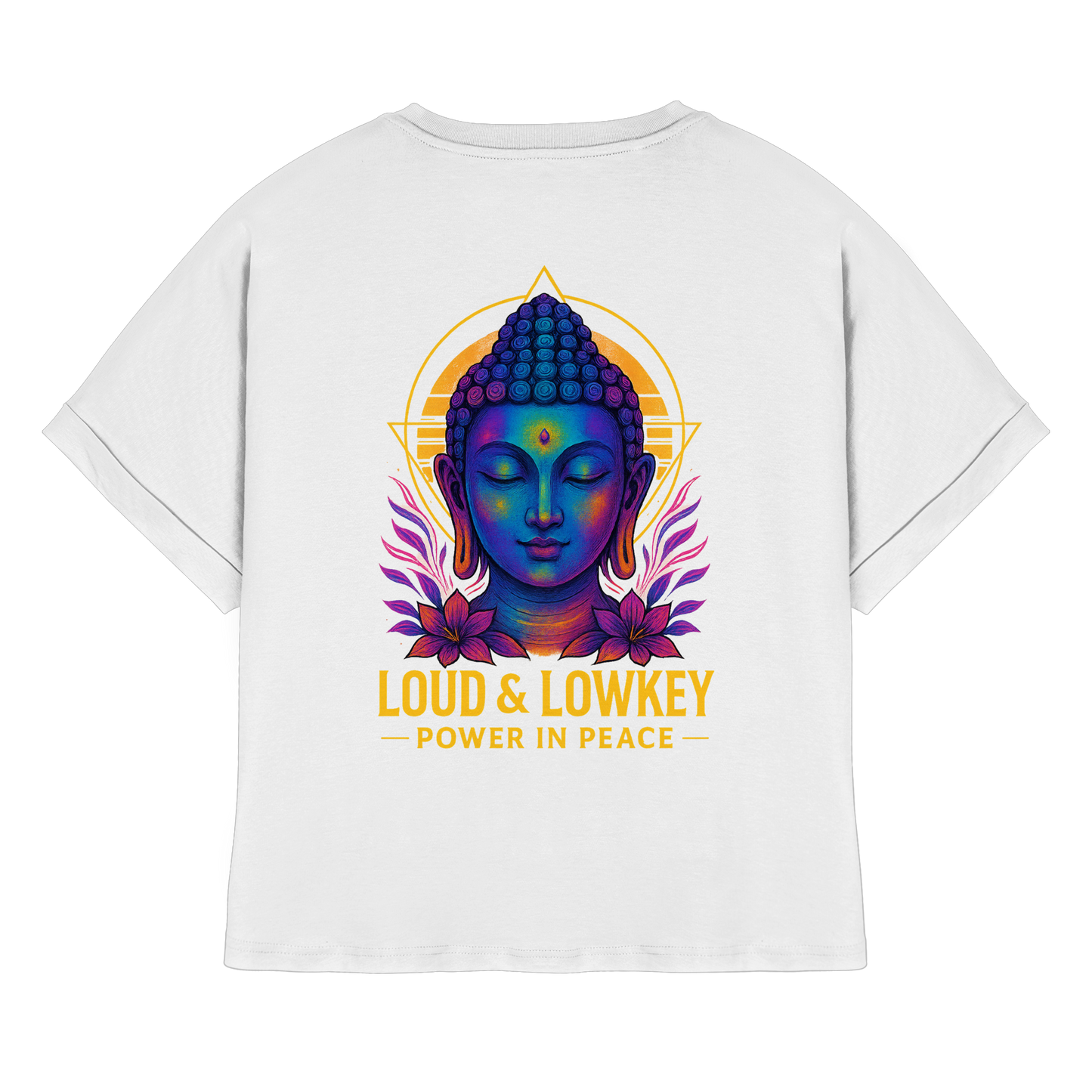 POWER IN PEACE - Ladies Rolled Sleeves T-Shirt | Loud