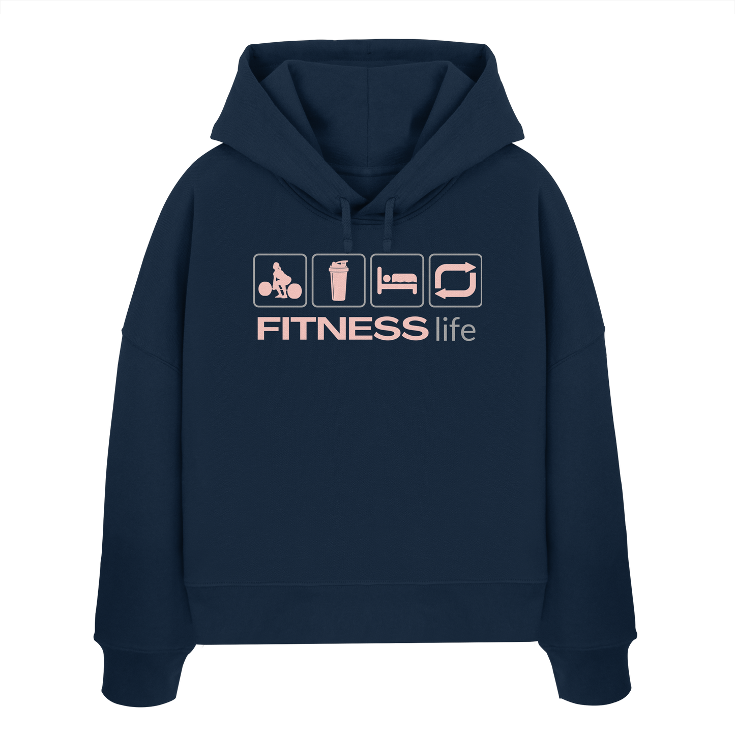 FITNESS LIFE - Ladies Boxcut Hoodie | Loud
