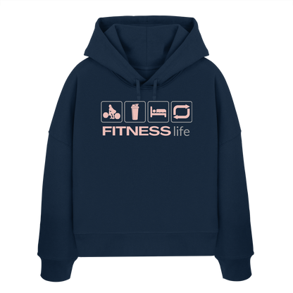 FITNESS LIFE - Ladies Boxcut Hoodie | Loud