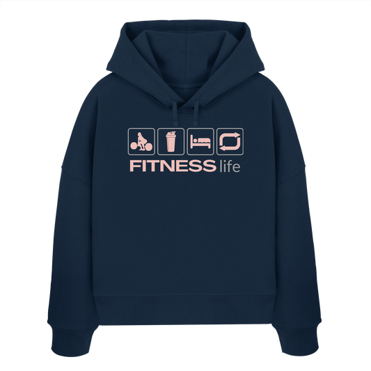FITNESS LIFE - Ladies Boxcut Hoodie | Loud