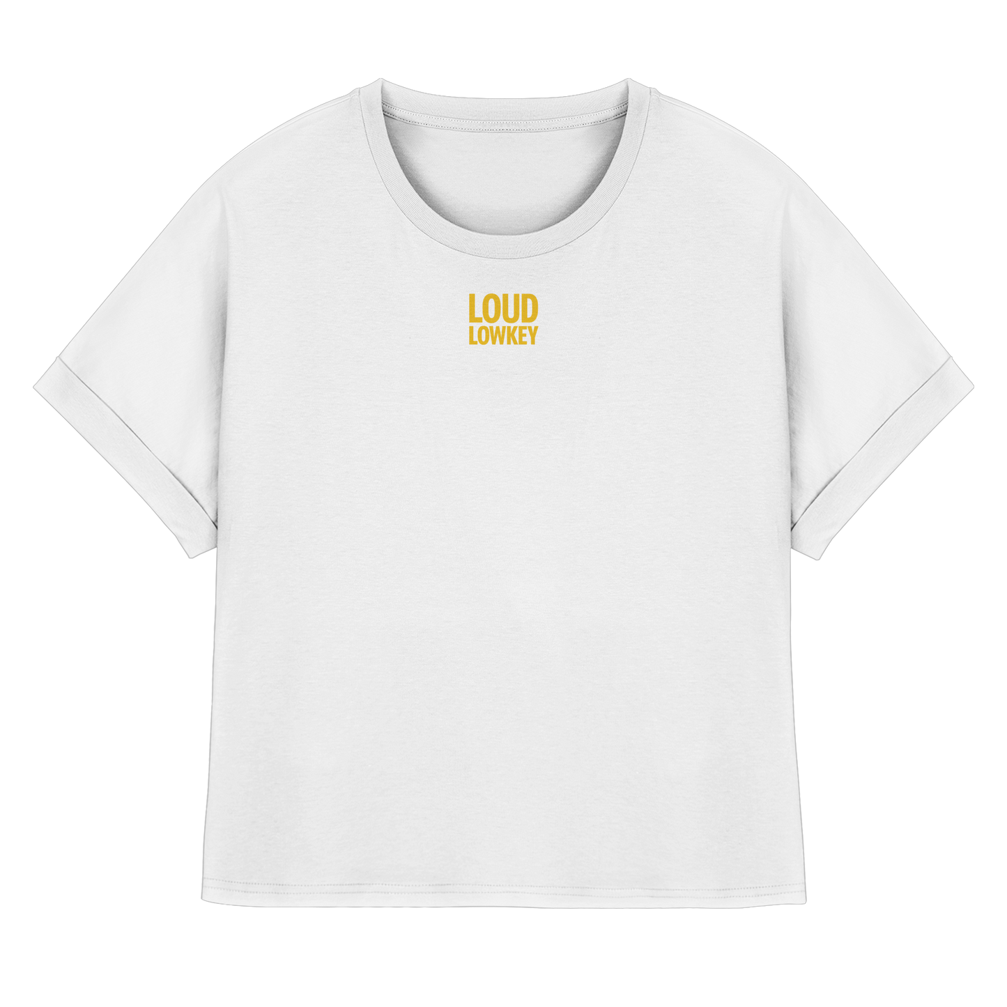 POWER IN PEACE - Ladies Rolled Sleeves T-Shirt | Loud