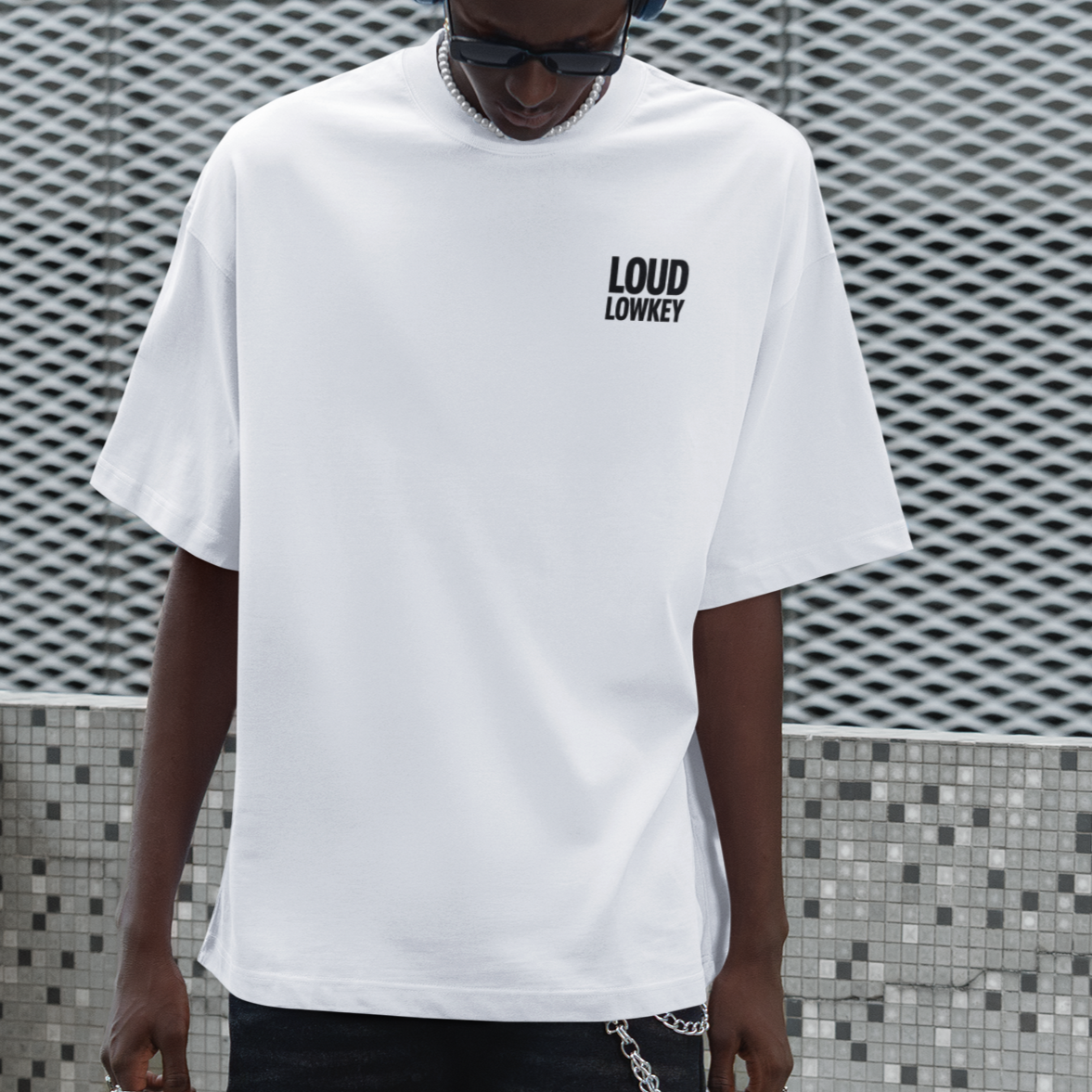 BLACK LOGO - Heavy Oversized Shirt | Lowkey